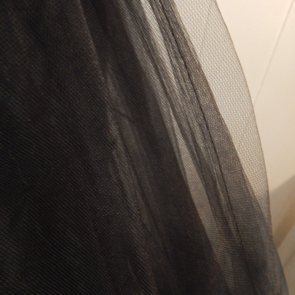 Vintage Cache Embellished Black Tulle Skirt Evening Dress - Picture 2 of 11